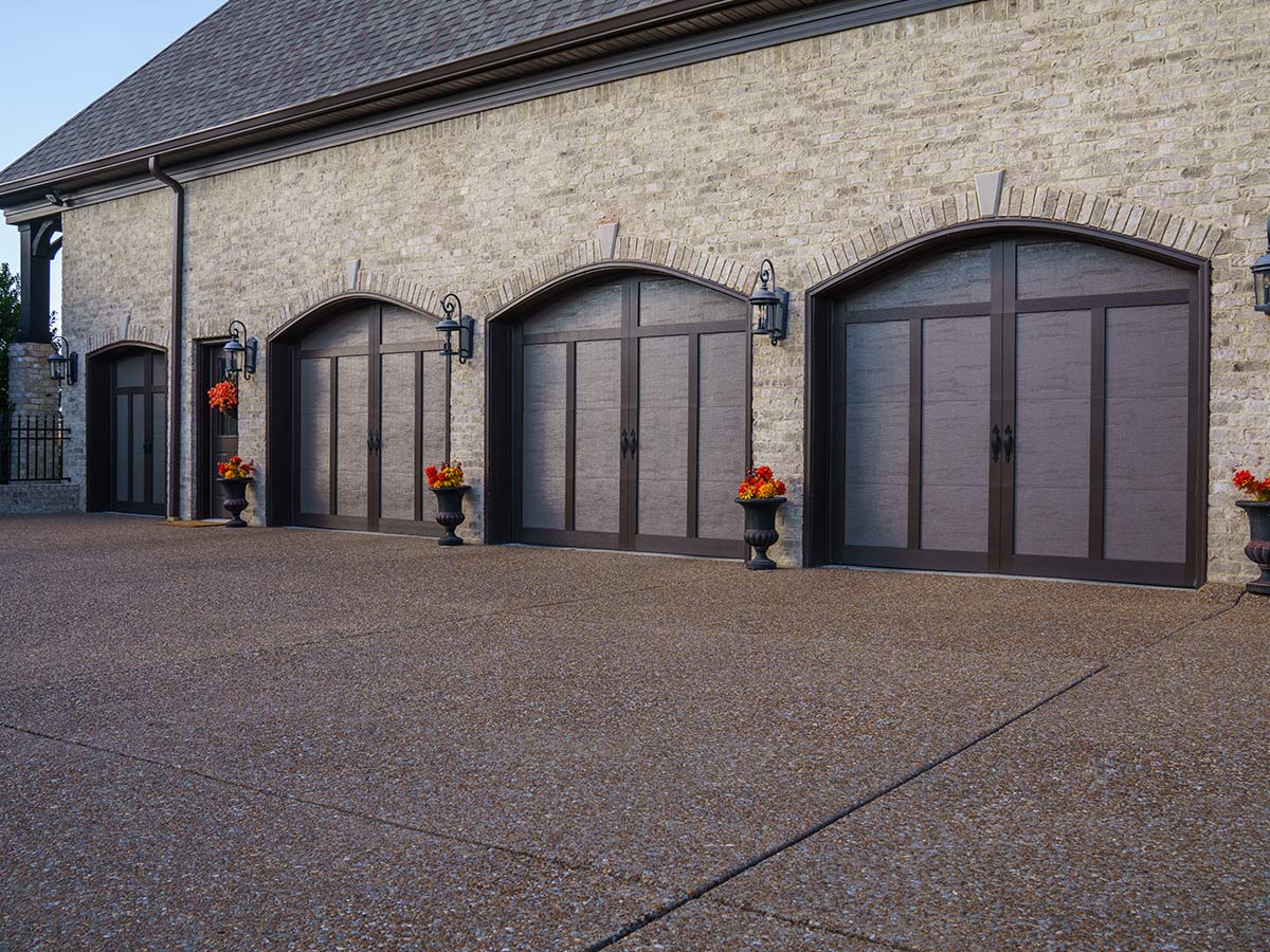 Upscale residential garage with three overhead garage doors in South Bend, IN